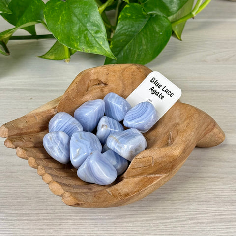 Blue Lace Agate Tumble 25 - AAA 6 - Kenna's Crystals from TikTok
