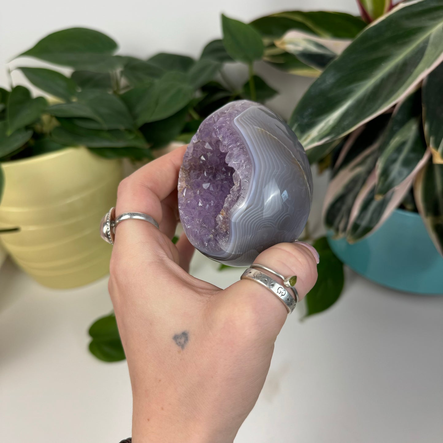 Druzy Agate Egg - E1