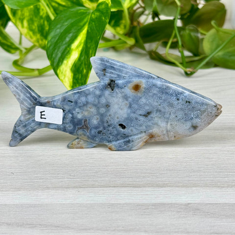 Ocean Jasper Fish Carving - E