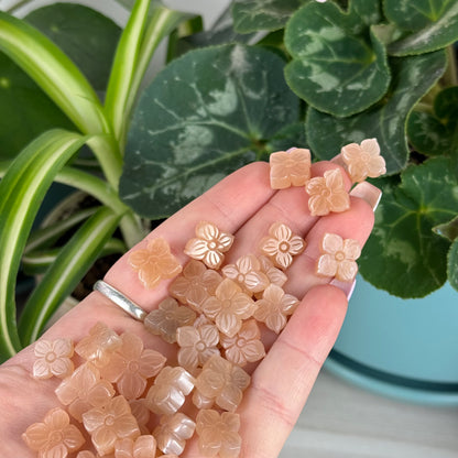 Mini Peach Moonstone Flower