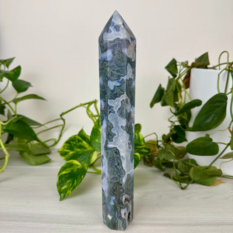 XL Moss Agate Tower