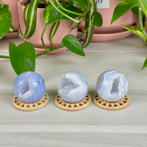 Druzy Blue Lace Agate Sphere