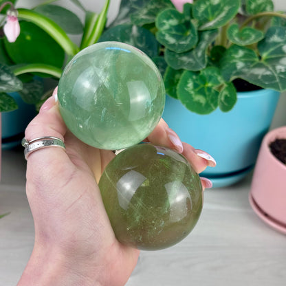 Green Grape Fluorite Sphere