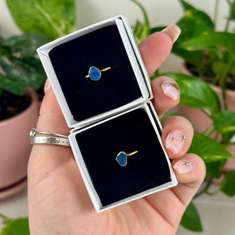 Gold Vermeil Neon Apatite Stackable Ring