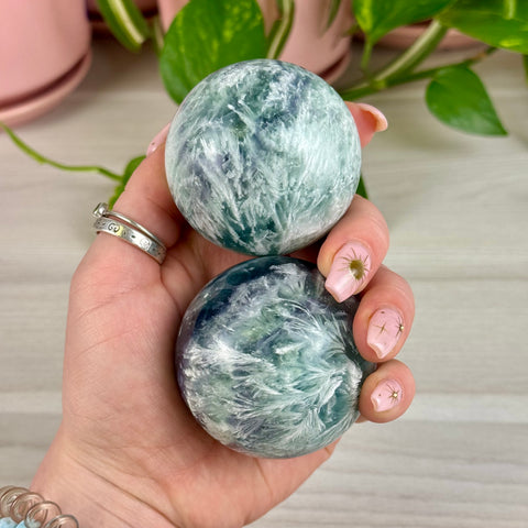 Feather Fluorite Sphere