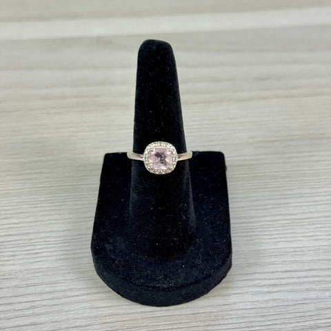 Sterling Silver Cushion Cut Morganite