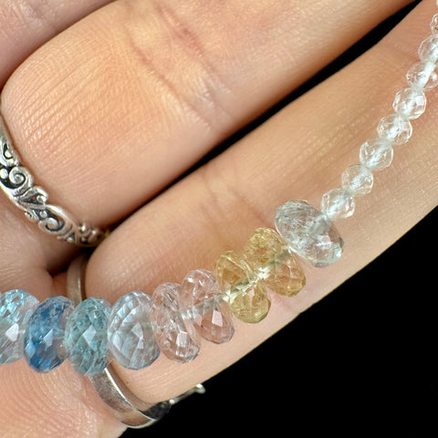 Faceted White Topaz & Beryl Necklace 3 - Kenna's Crystals from TikTok