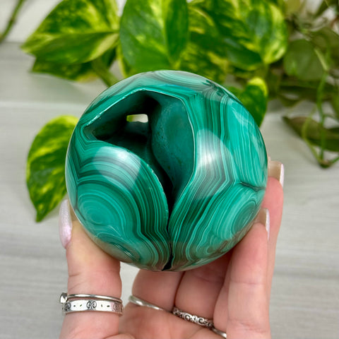 Opulent Malachite Sphere