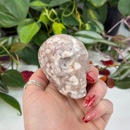 Flower Agate Skull