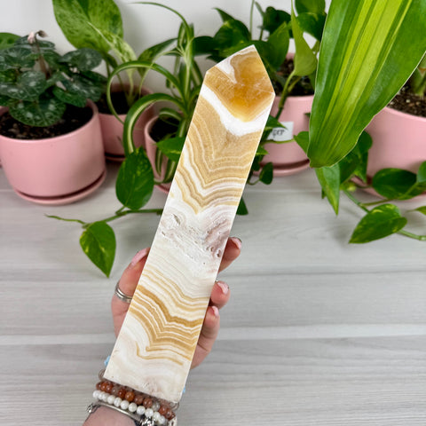 XL Orange Calcite Tower
