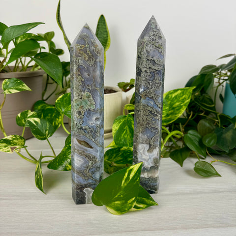XL Moss Agate Tower