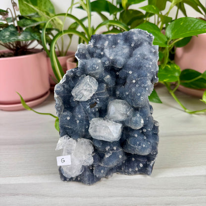 Deep Blue Chalcedony With Apophyllite