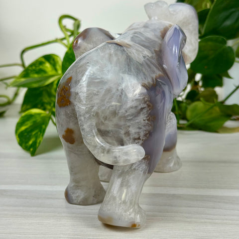 Statement Druzy Agate Elephant - Annabel