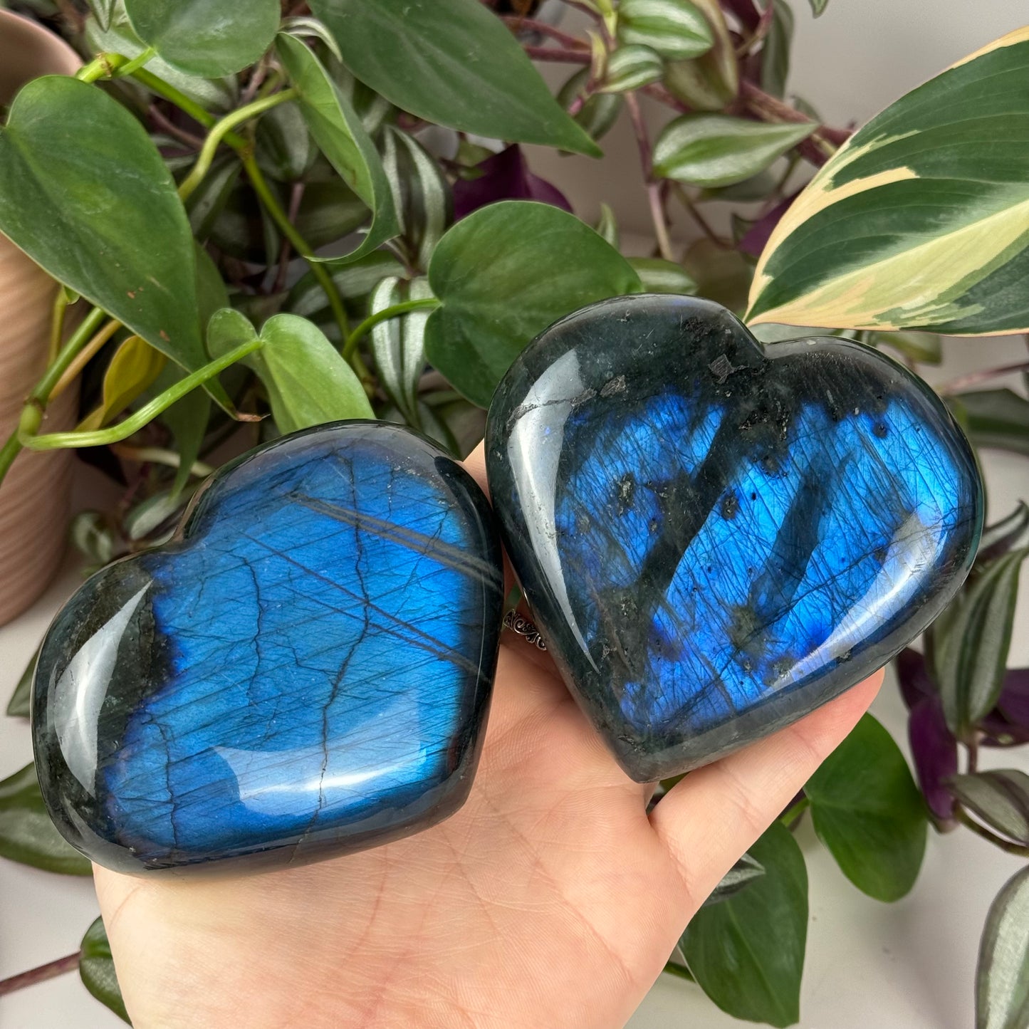 Puffy Labradorite Heart