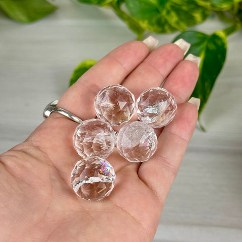 Faceted Clear Quartz Mini Sphere