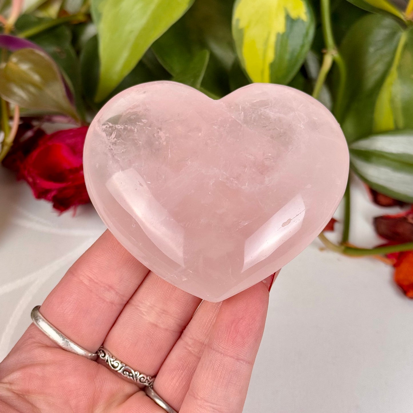 Jelly Rose Quartz Love Heart