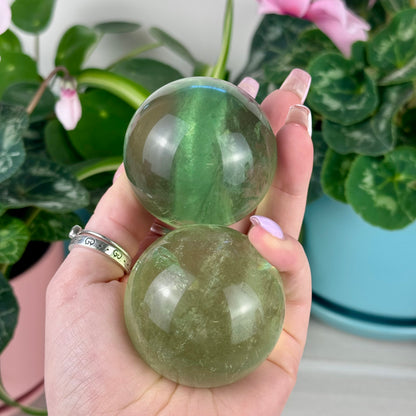 Green Grape Fluorite Sphere