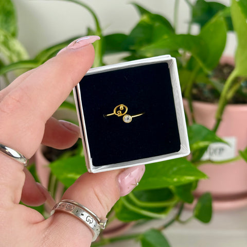 Gold Vermeil Adjustable Zodiac Ring