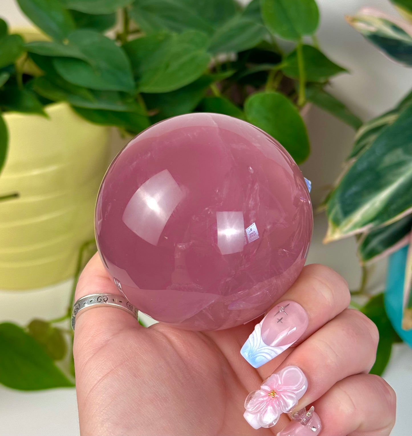 Jelly Rose Quartz Sphere