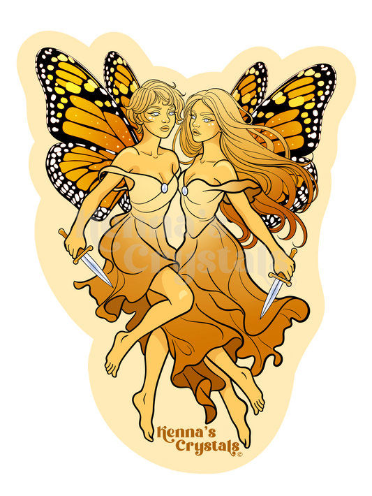 "Greta" Gemini fairy sticker