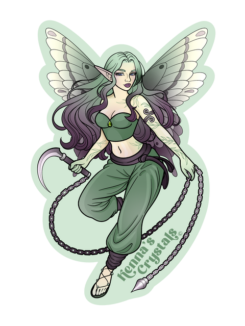 "Veronica" Virgo fairy sticker