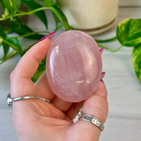 AA Grade Jelly Star Rose Quartz Palm Stone 77 5 - Kenna's Crystals from TikTok