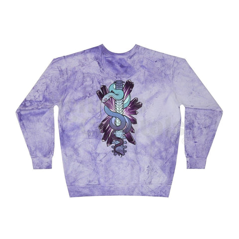 Acid Wash Violet Venom Crew Sweatshirt 1 - Kenna's Crystals from TikTok