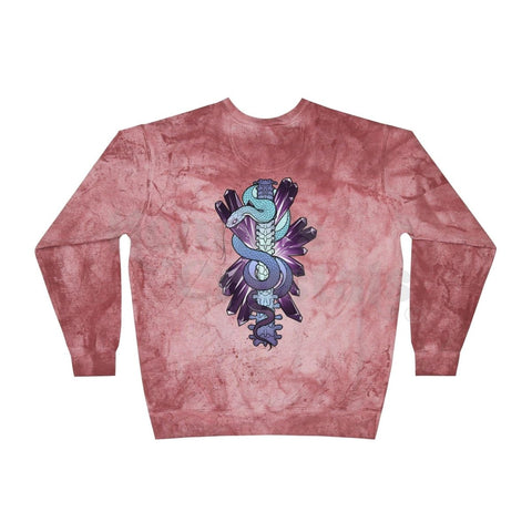 Acid Wash Violet Venom Crew Sweatshirt Cobalt S 6 - Kenna's Crystals from TikTok