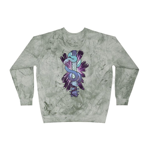 Acid Wash Violet Venom Crew Sweatshirt Epidote S 4 - Kenna's Crystals from TikTok