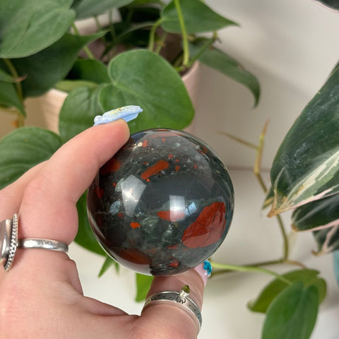 African Bloodstone Sphere 33 2 - Kenna's Crystals from TikTok