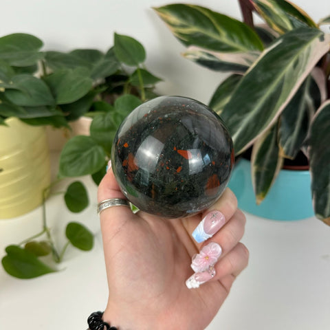 African Bloodstone Sphere 77 5 - Kenna's Crystals from TikTok