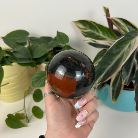 African Bloodstone Sphere 99 7 - Kenna's Crystals from TikTok