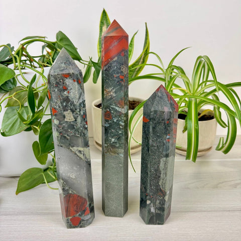 African Bloodstone Tower 55 2 - Kenna's Crystals from TikTok