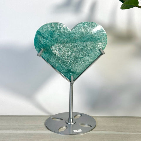 Amazonite Heart With Custom Stand A 1 - Kenna's Crystals from TikTok