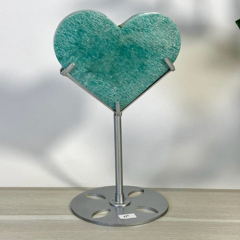 Amazonite Heart With Custom Stand A2 27 - Kenna's Crystals from TikTok