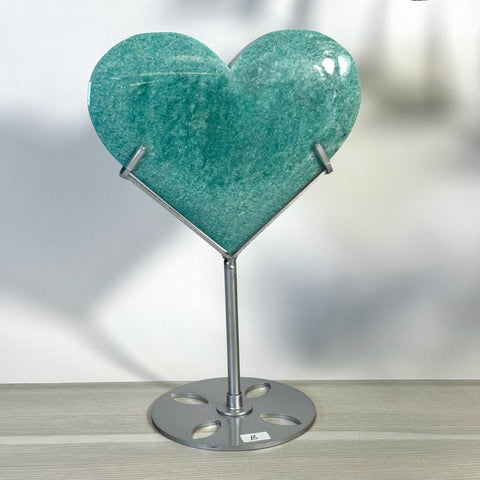 Amazonite Heart With Custom Stand B 2 - Kenna's Crystals from TikTok