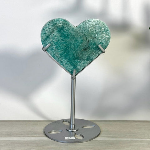 Amazonite Heart With Custom Stand C2 29 - Kenna's Crystals from TikTok