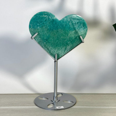 Amazonite Heart With Custom Stand D2 30 - Kenna's Crystals from TikTok