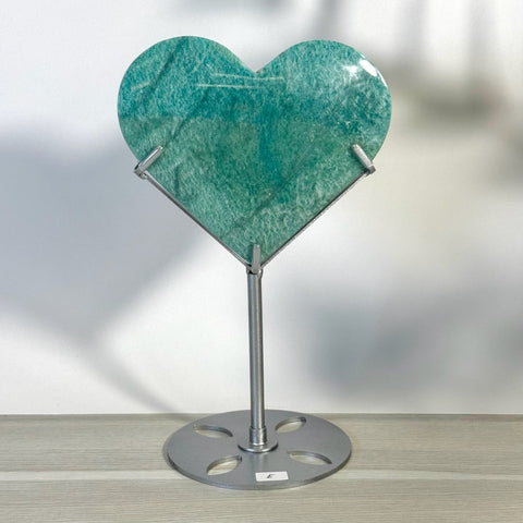 Amazonite Heart With Custom Stand E 5 - Kenna's Crystals from TikTok