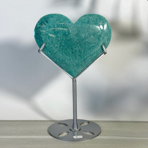 Amazonite Heart With Custom Stand F 6 - Kenna's Crystals from TikTok