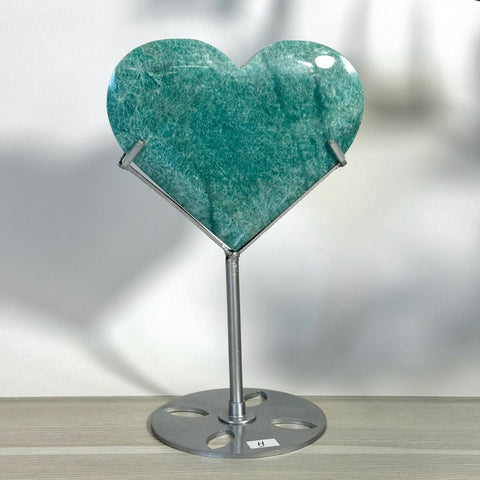 Amazonite Heart With Custom Stand H 8 - Kenna's Crystals from TikTok