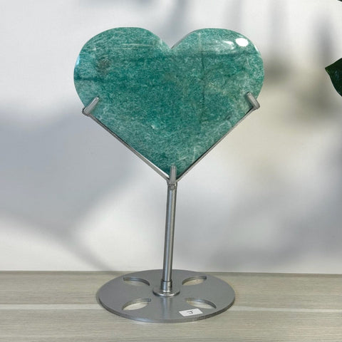 Amazonite Heart With Custom Stand J 10 - Kenna's Crystals from TikTok