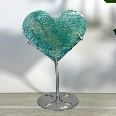 Amazonite Heart With Custom Stand L 12 - Kenna's Crystals from TikTok