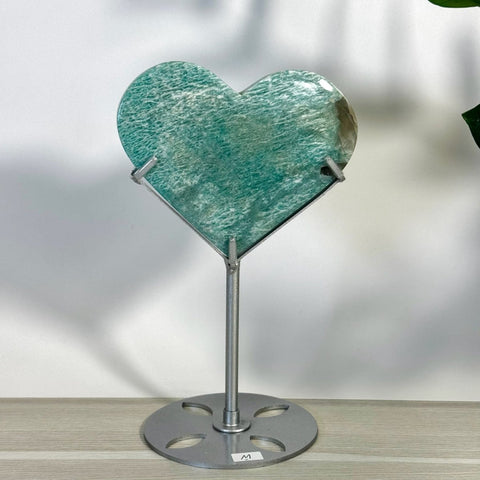 Amazonite Heart With Custom Stand M 13 - Kenna's Crystals from TikTok