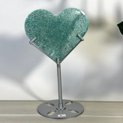 Amazonite Heart With Custom Stand R 18 - Kenna's Crystals from TikTok