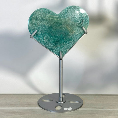 Amazonite Heart With Custom Stand S 19 - Kenna's Crystals from TikTok