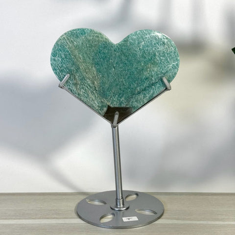 Amazonite Heart With Custom Stand T 20 - Kenna's Crystals from TikTok