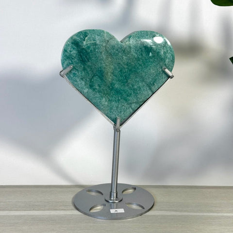 Amazonite Heart With Custom Stand X 24 - Kenna's Crystals from TikTok