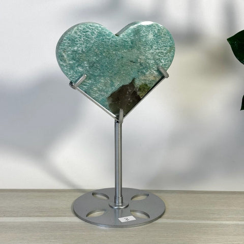 Amazonite Heart With Custom Stand Z 26 - Kenna's Crystals from TikTok