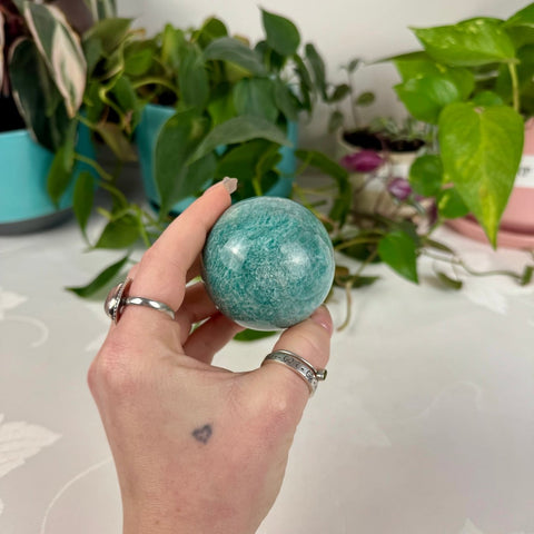 Amazonite Sphere 66 4 - Kenna's Crystals from TikTok